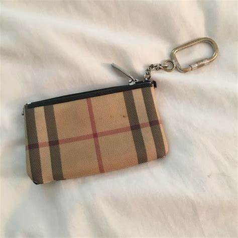 burberry leather keychain|Burberry coin purse keychain.